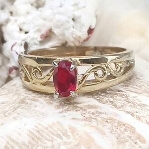 14K GE ESPO (Joseph Esposito) Gold Ruby Ring